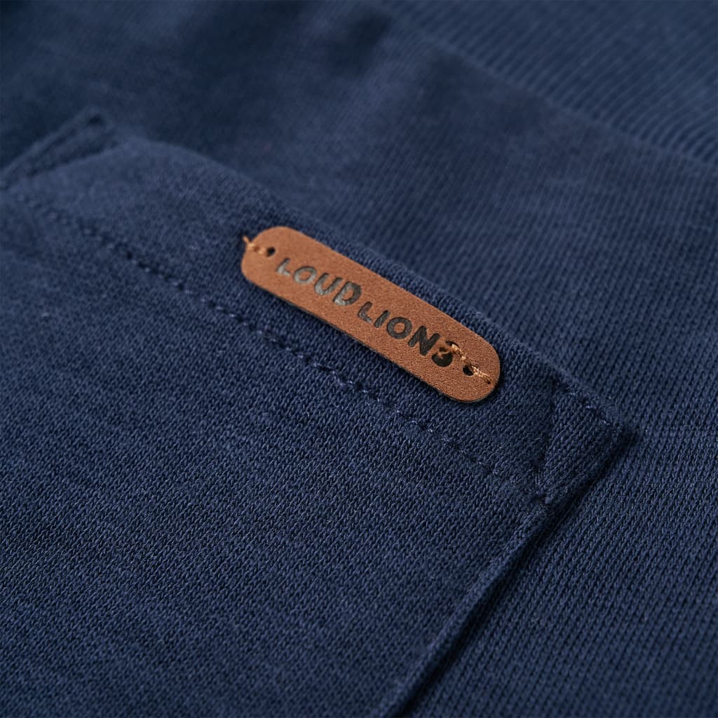 Pantaloni de trening pentru copii, bleumarin melanj, 128 GartenMobel Dekor