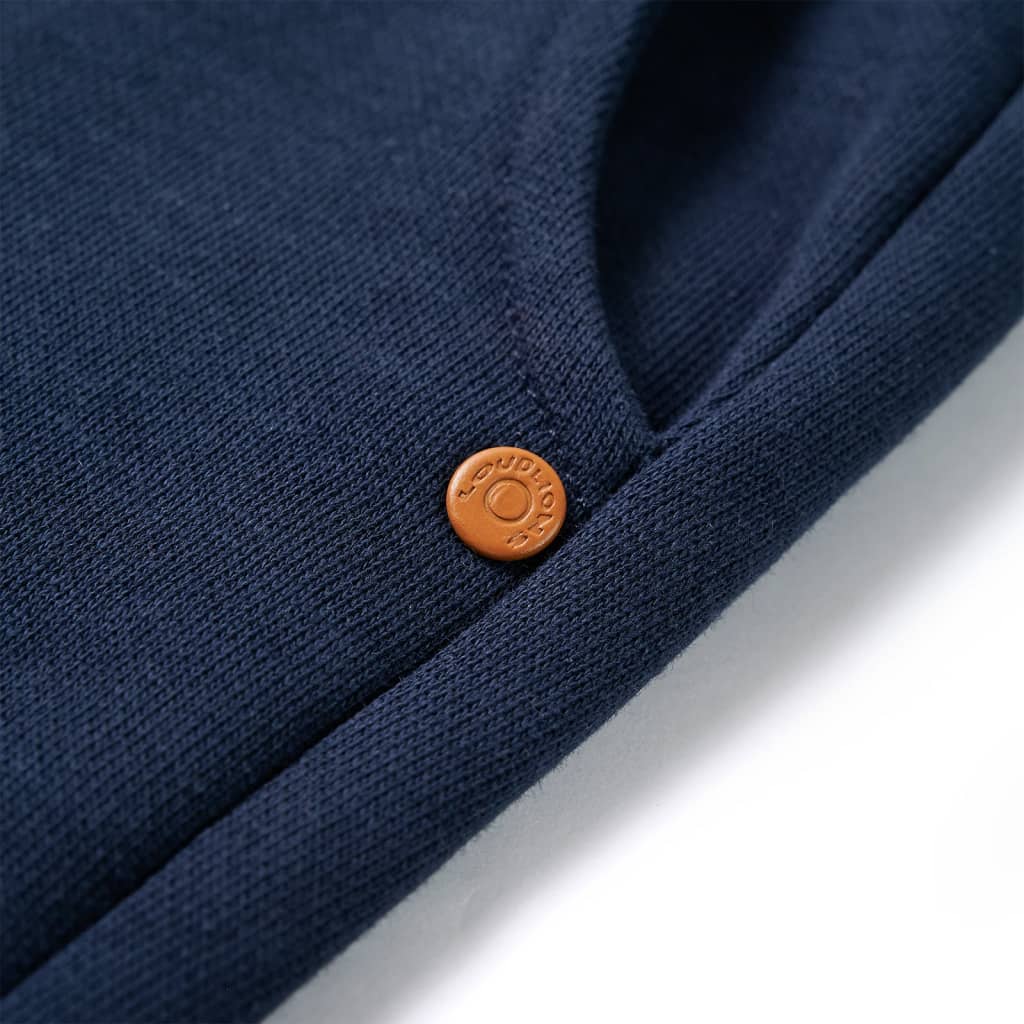 Pantaloni de trening pentru copii, bleumarin melanj, 128 GartenMobel Dekor