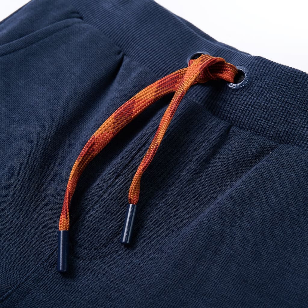 Pantaloni de trening pentru copii, bleumarin melanj, 128 GartenMobel Dekor
