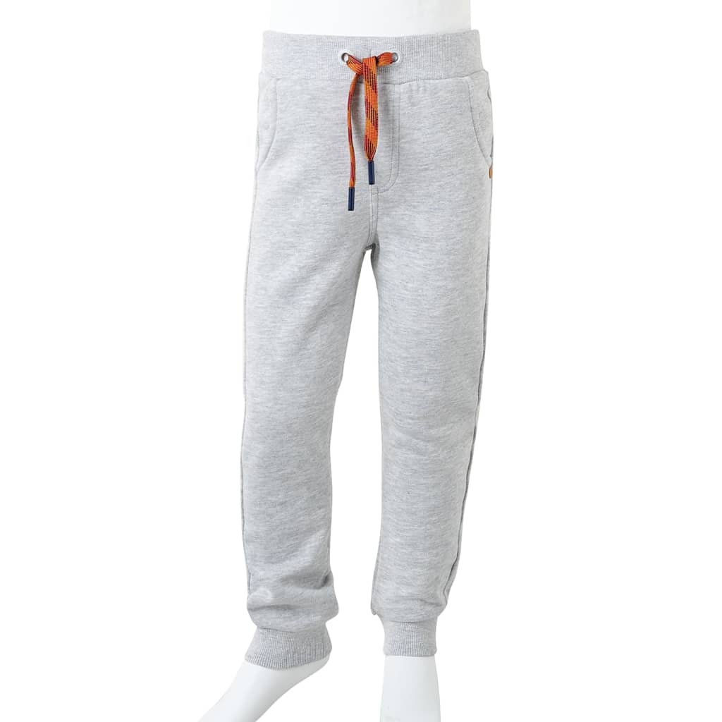 Pantaloni de trening pentru copii, gri melanj, 140 GartenMobel Dekor