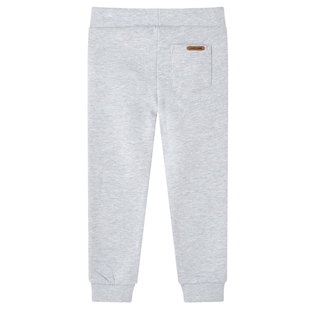 Pantaloni de trening pentru copii, gri melanj, 140 GartenMobel Dekor