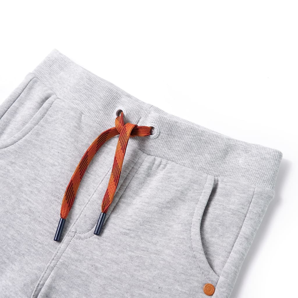 Pantaloni de trening pentru copii, gri melanj, 140 GartenMobel Dekor