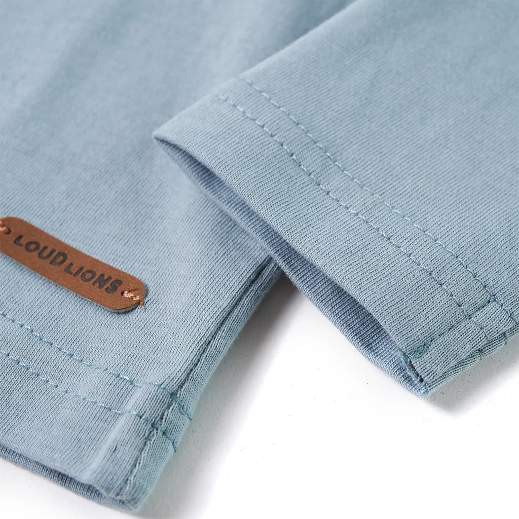 Tricou copii mâneci lungi,, albastru deschis, 104 GartenMobel Dekor