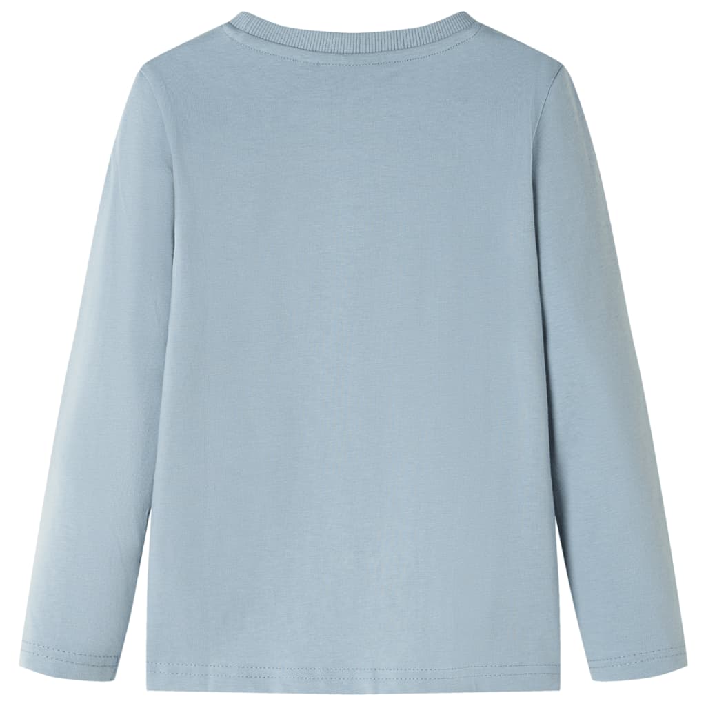 Tricou copii mâneci lungi,, albastru deschis, 104 GartenMobel Dekor