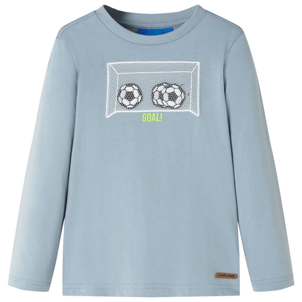 Tricou copii mâneci lungi,, albastru deschis, 116 GartenMobel Dekor