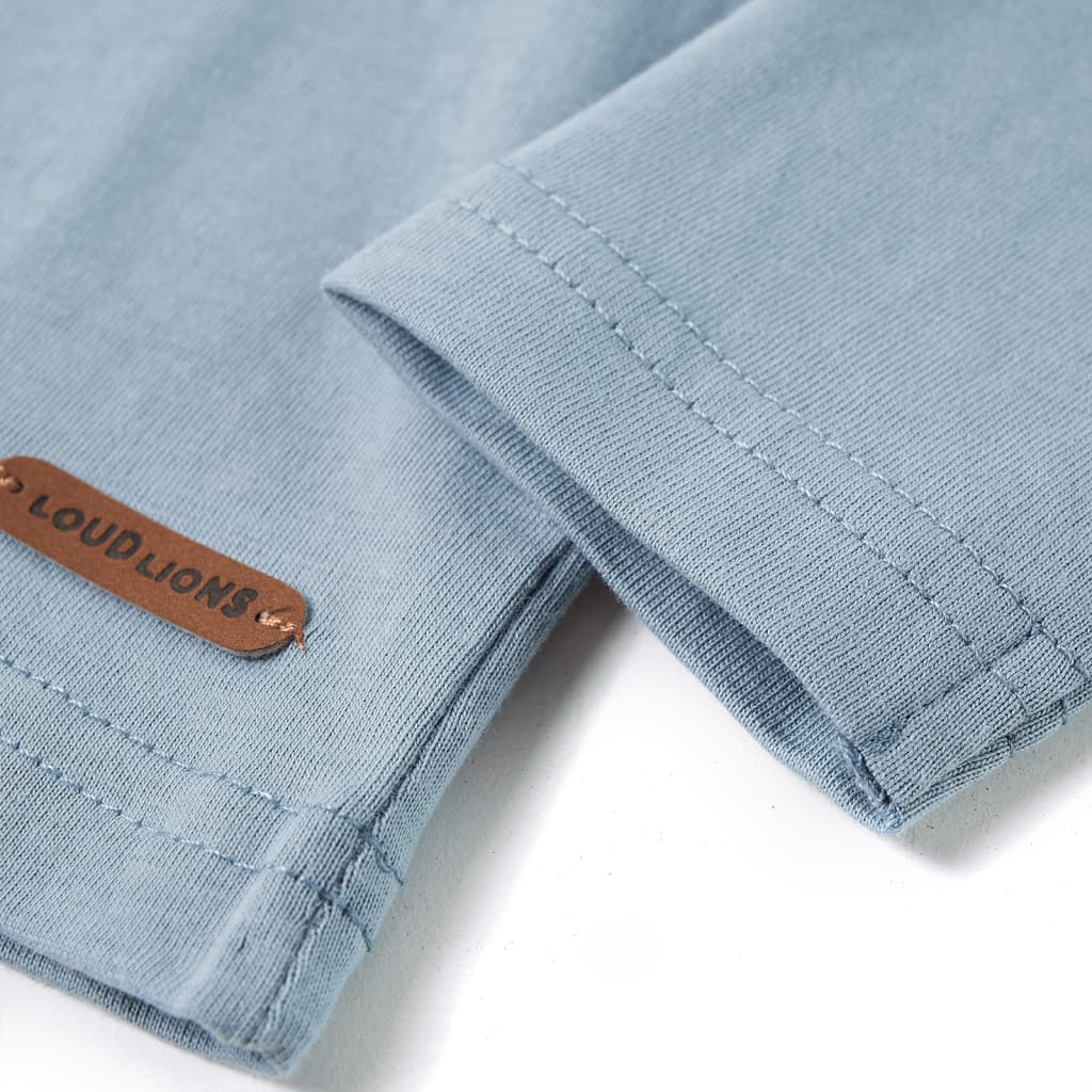 Tricou copii mâneci lungi,, albastru deschis, 116 GartenMobel Dekor