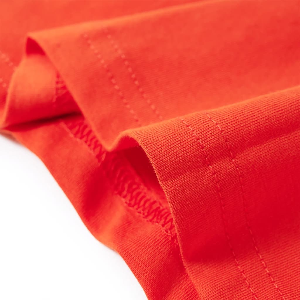 Tricou copii mâneci lungi, portocaliu aprins, 92 GartenMobel Dekor