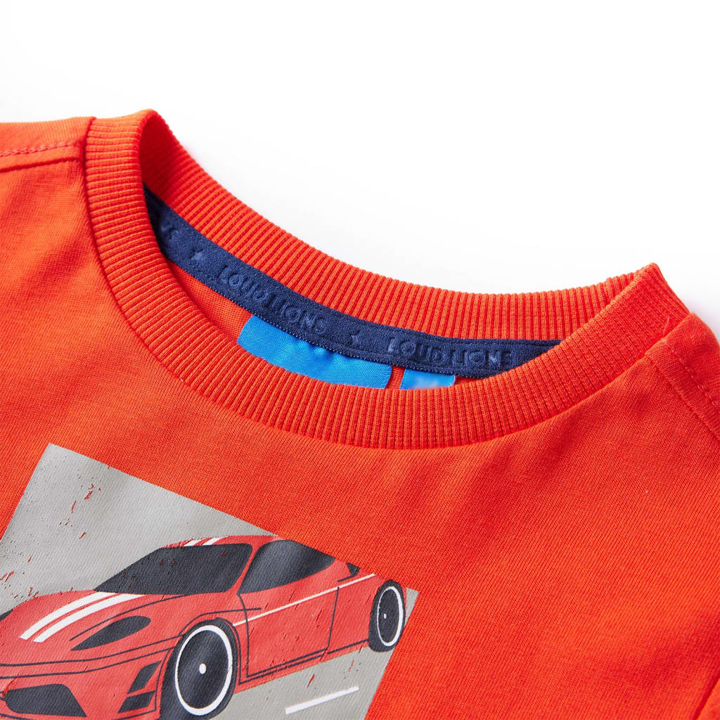 Tricou copii mâneci lungi, portocaliu aprins 128 GartenMobel Dekor