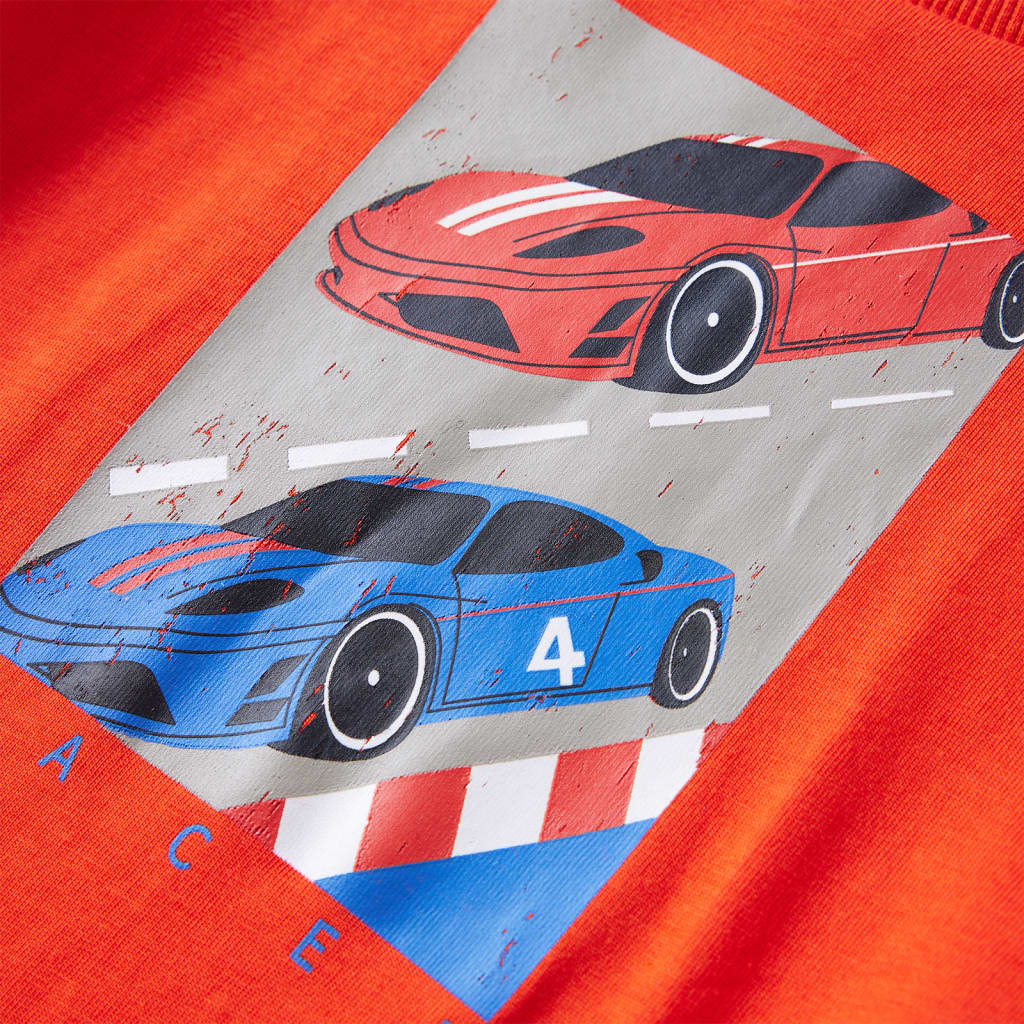 Tricou copii mâneci lungi, portocaliu aprins 128 GartenMobel Dekor