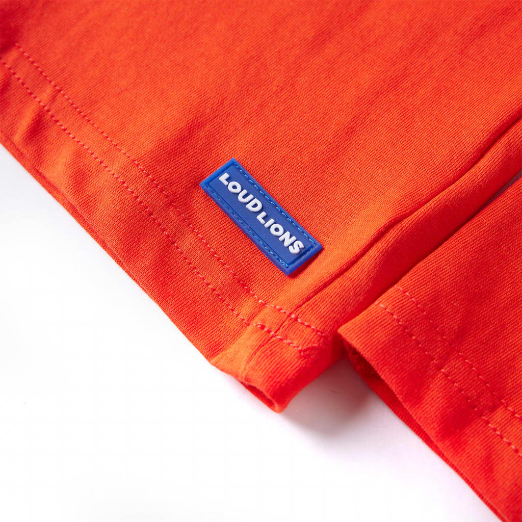 Tricou copii mâneci lungi, portocaliu aprins 128 GartenMobel Dekor