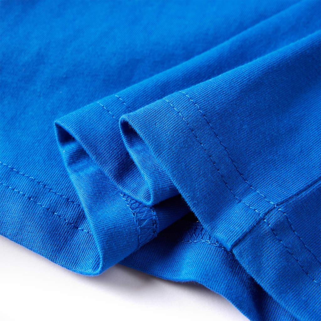 Tricou copii mâneci lungi albastru cobalt 116 GartenMobel Dekor