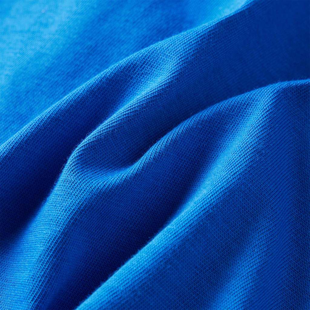 Tricou copii mâneci lungi albastru cobalt 116 GartenMobel Dekor