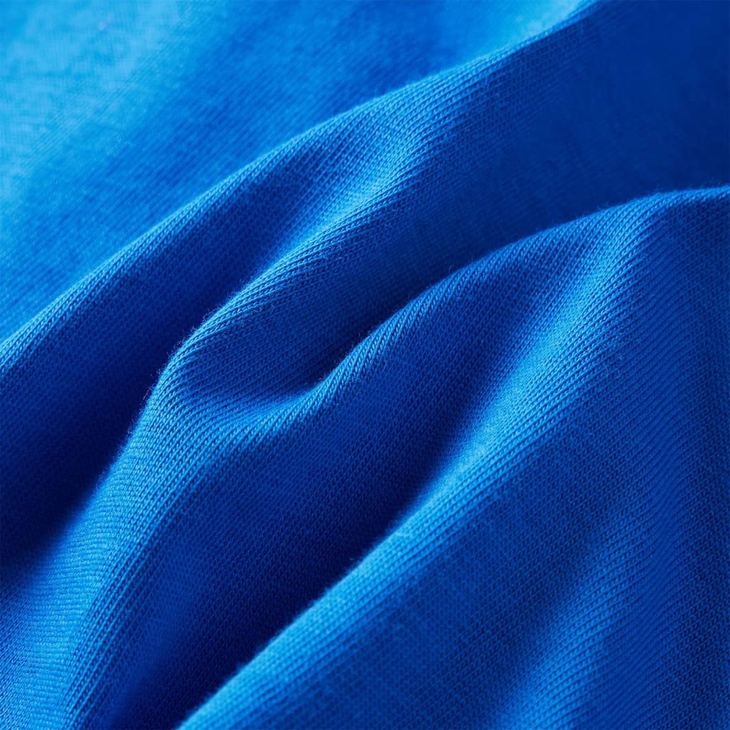 Tricou copii mâneci lungi albastru cobalt 128 GartenMobel Dekor