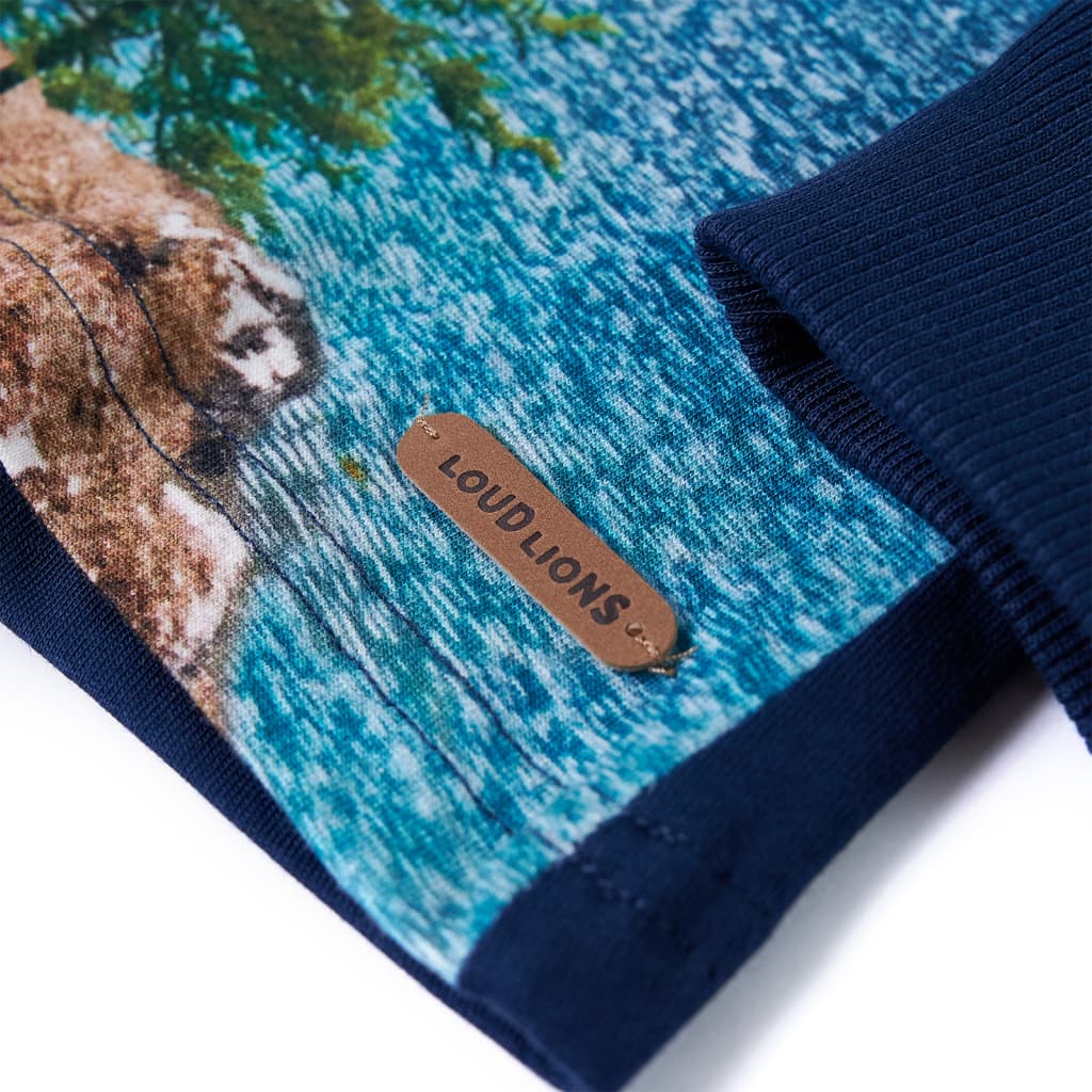 Tricou de copii cu mâneci lungi, bleumarin 92 GartenMobel Dekor