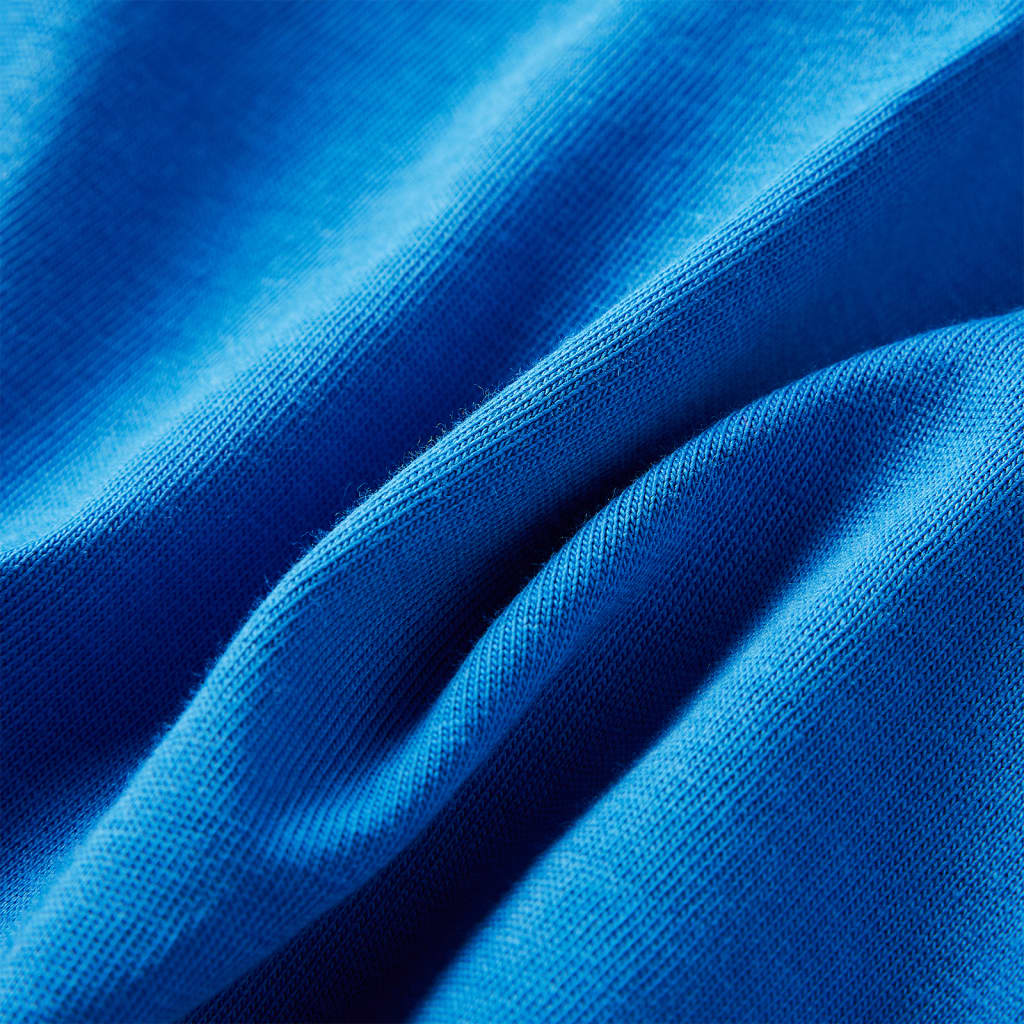 Tricou de copii cu mâneci lungi albastru cobalt 116 GartenMobel Dekor
