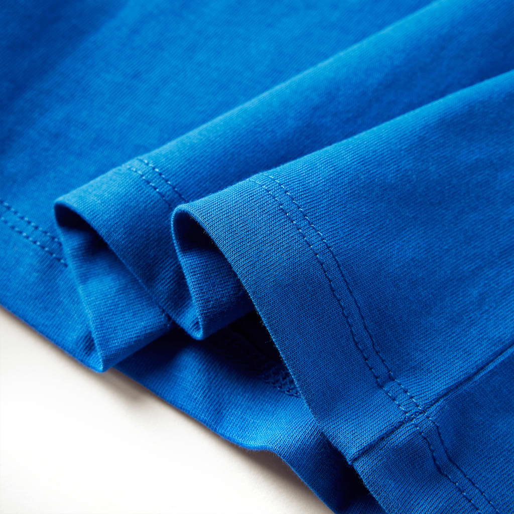 Tricou de copii cu mâneci lungi albastru cobalt 140 GartenMobel Dekor