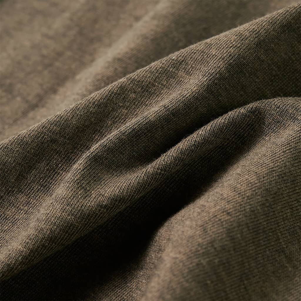 Tricou mâneci lungi de copii, kaki melanj, 116 GartenMobel Dekor