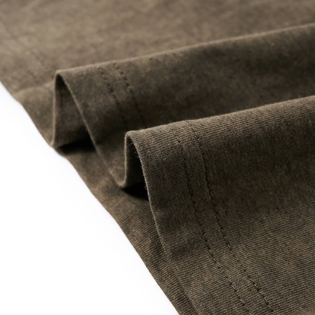 Tricou mâneci lungi de copii, kaki melanj, 92 GartenMobel Dekor