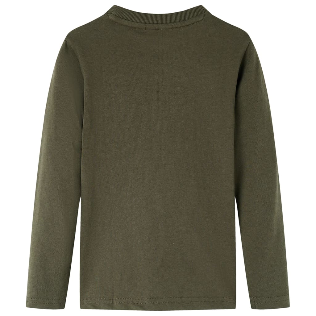 Tricou pentru copii cu mâneci lungi, kaki, 104 GartenMobel Dekor
