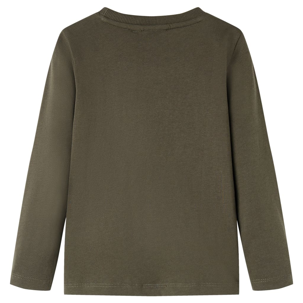 Tricou pentru copii cu mâneci lungi, kaki, 116 GartenMobel Dekor