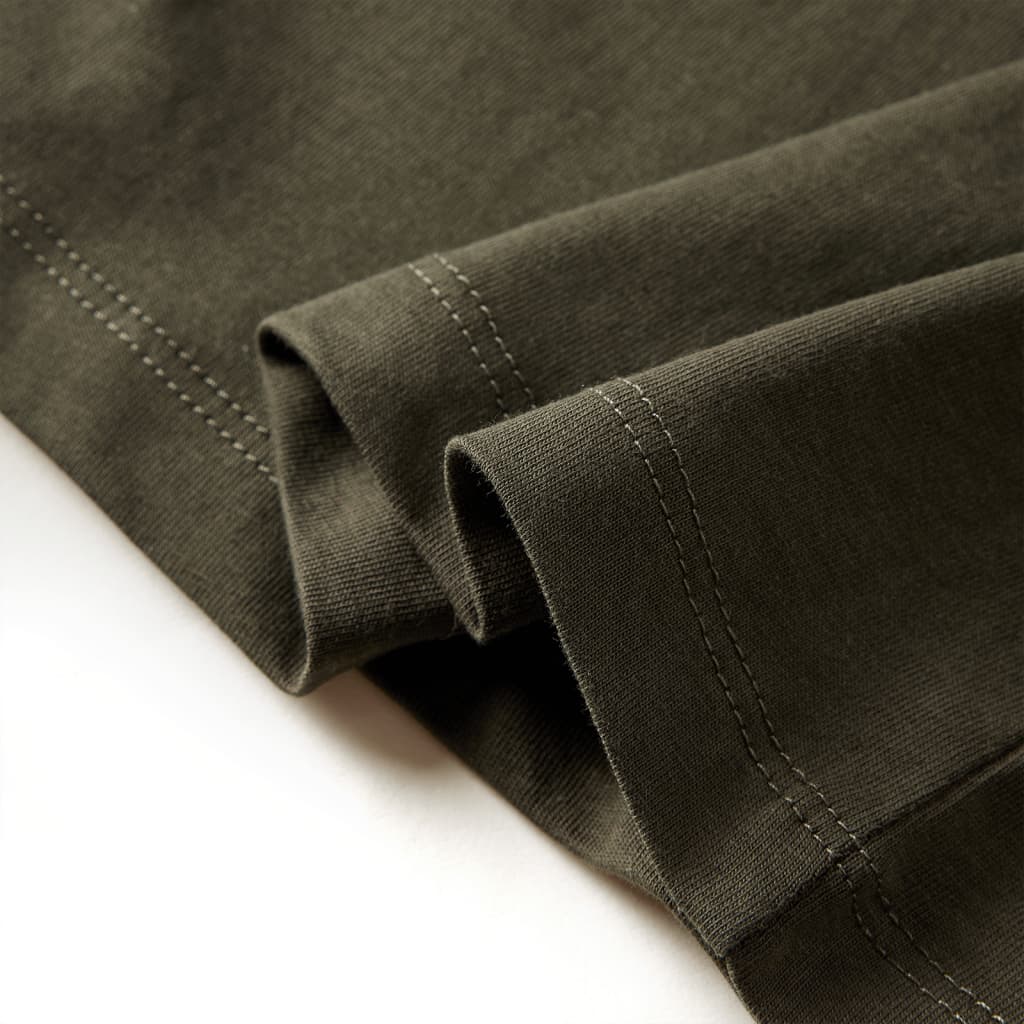 Tricou pentru copii cu mâneci lungi, kaki, 128 GartenMobel Dekor
