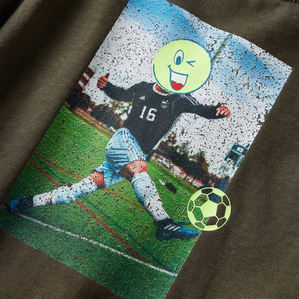Tricou pentru copii cu mâneci lungi, kaki, 128 GartenMobel Dekor