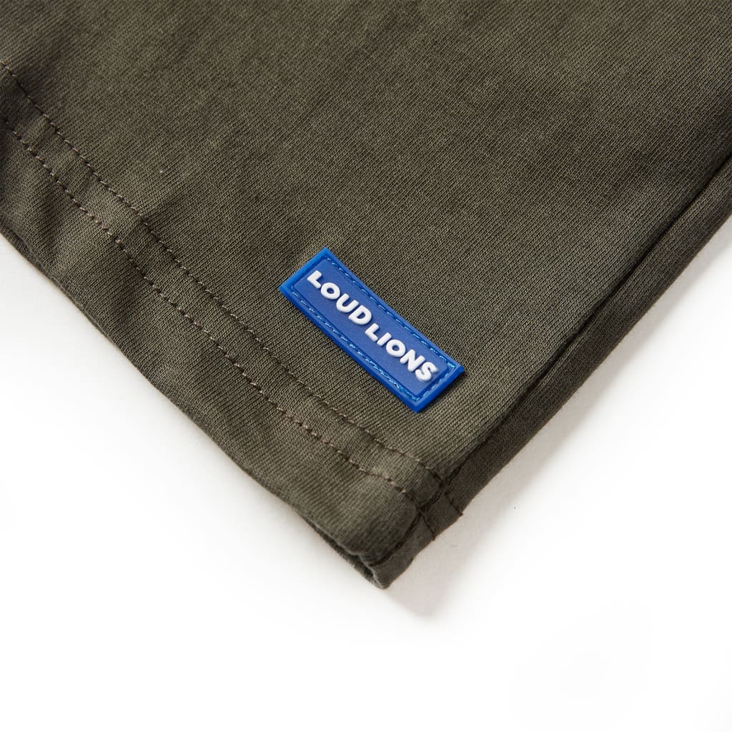Tricou pentru copii cu mâneci lungi, kaki, 128 GartenMobel Dekor