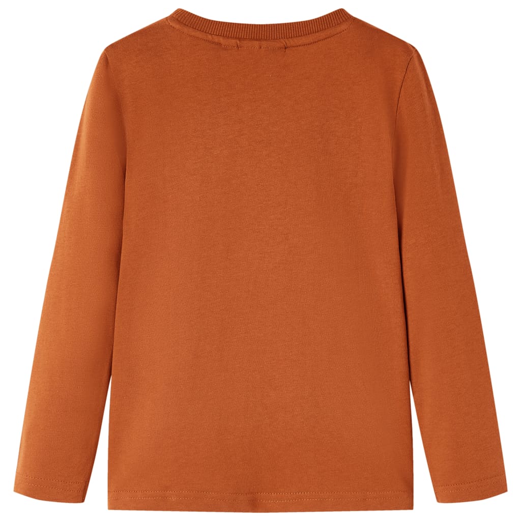 Tricou pentru copii cu mâneci lungi, portocaliu ars, 104 GartenMobel Dekor