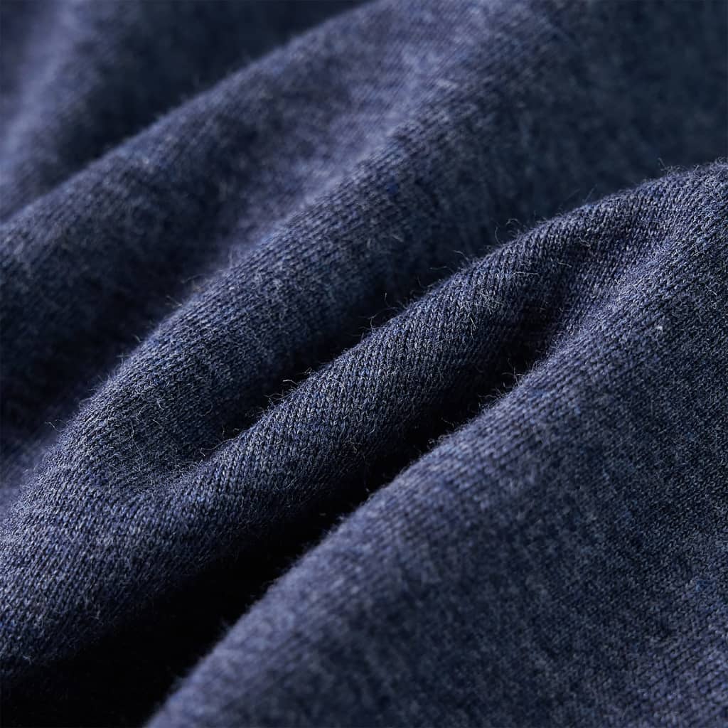 Tricou copii cu mâneci lungi, albastru închis melanj 116 GartenMobel Dekor