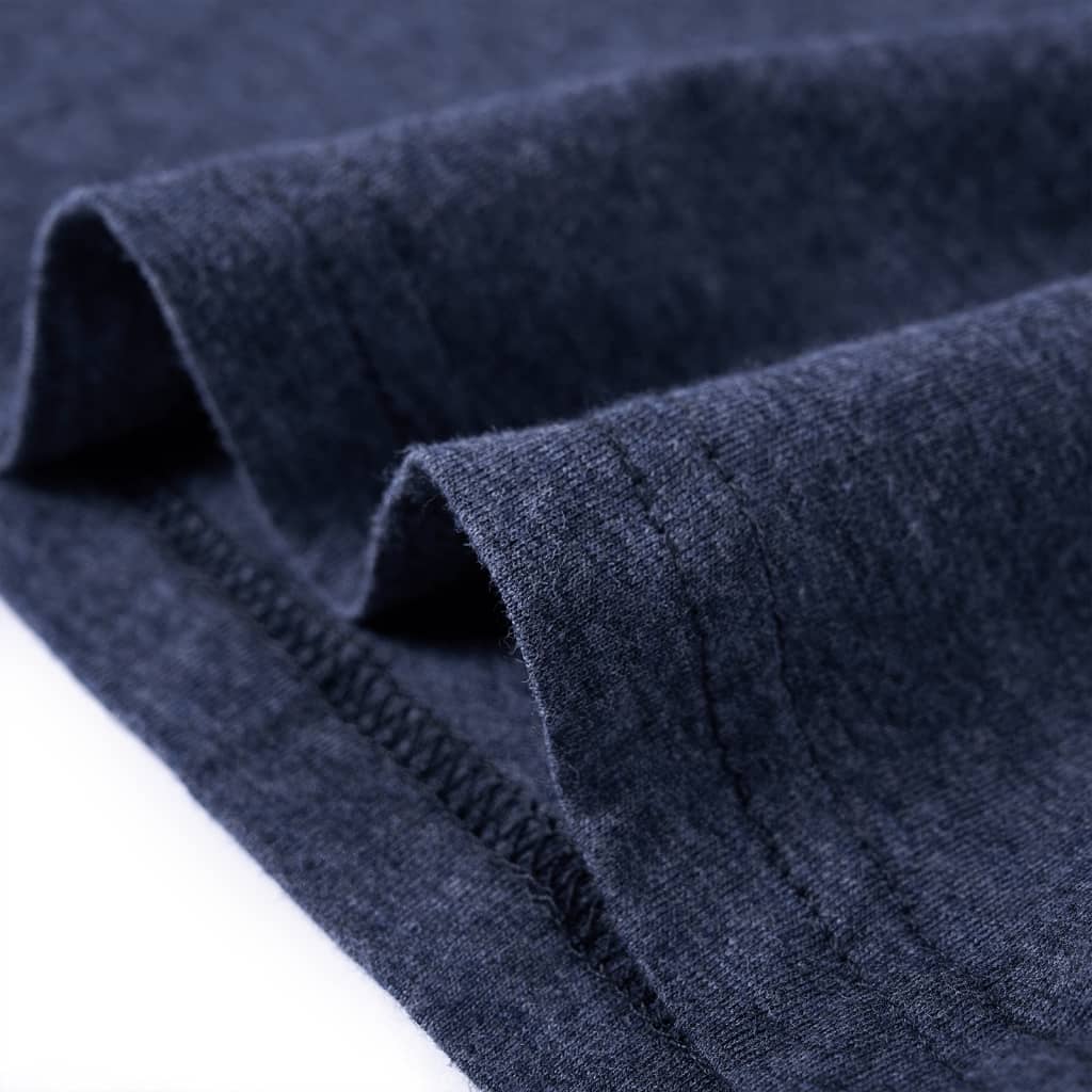 Tricou copii cu mâneci lungi, albastru închis melanj 128 GartenMobel Dekor