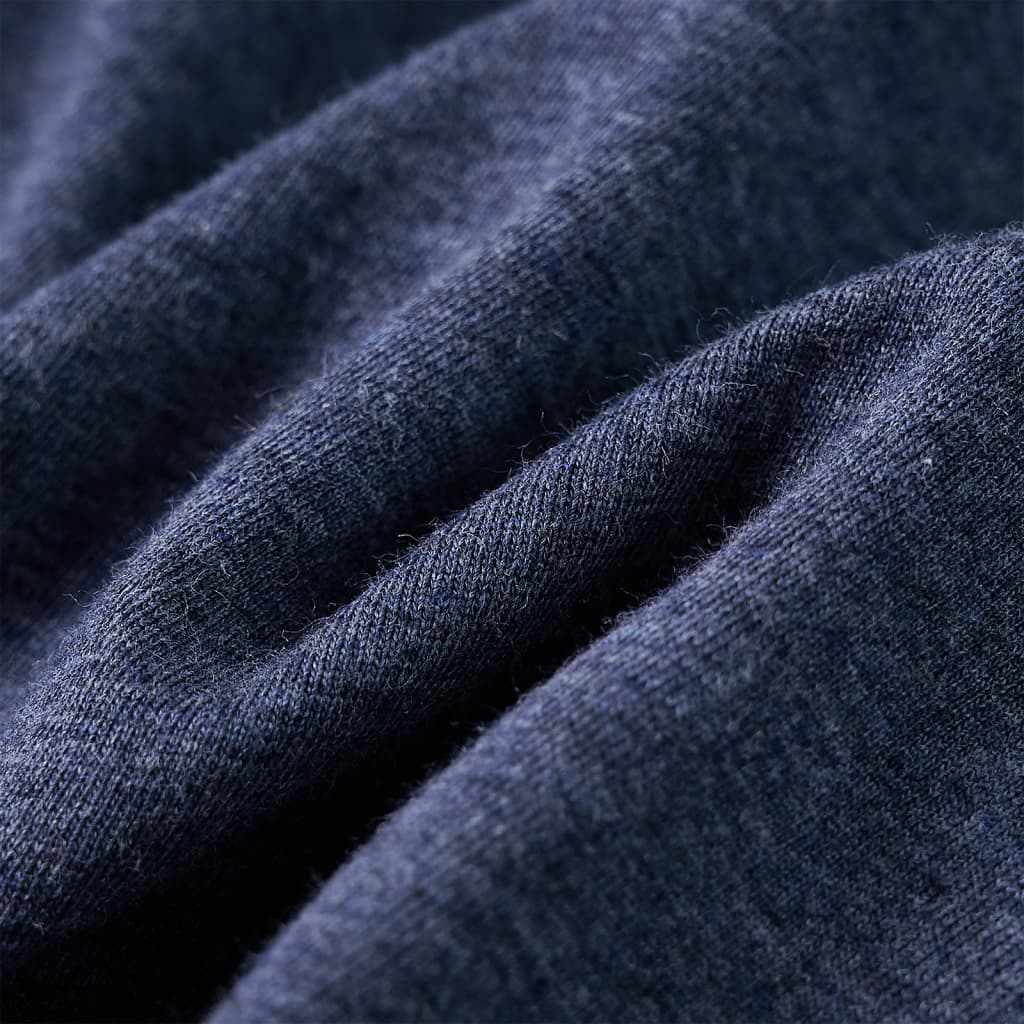 Tricou copii cu mâneci lungi, albastru închis melanj 92 GartenMobel Dekor