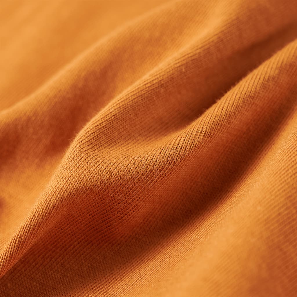 Tricou copii mâneci lungi, ocru închis, 128 GartenMobel Dekor