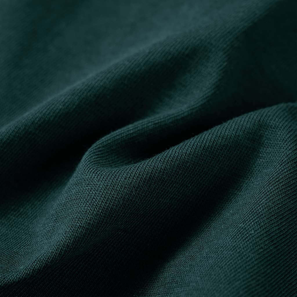 Tricou copii mâneci lungi, verde închis, 92 GartenMobel Dekor