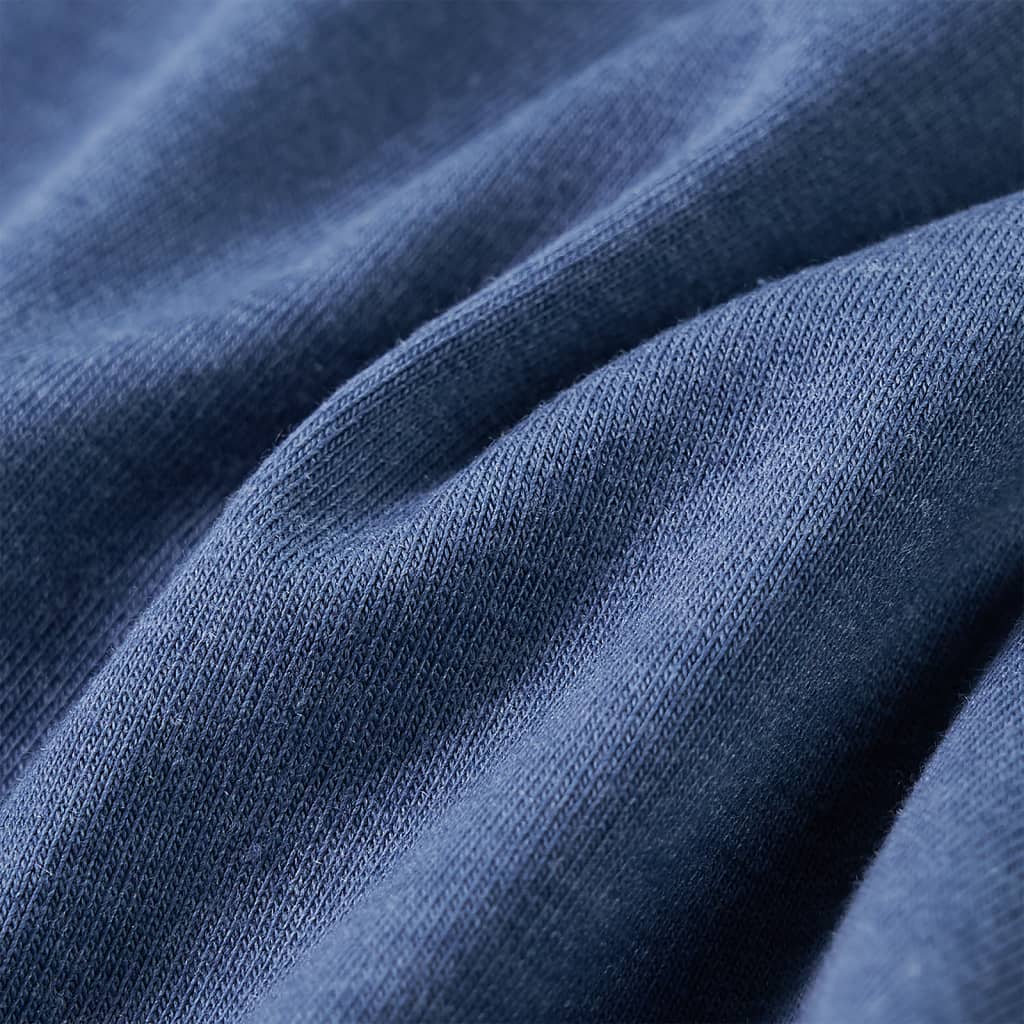 Tricou copii mâneci lungi albastru melanj 140 GartenMobel Dekor