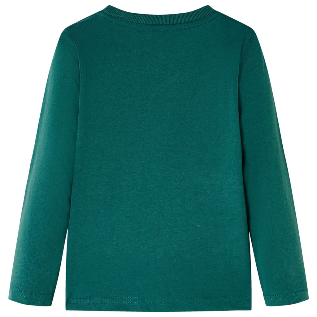 Tricou de copii cu mâneci lungi, verde, 116 GartenMobel Dekor