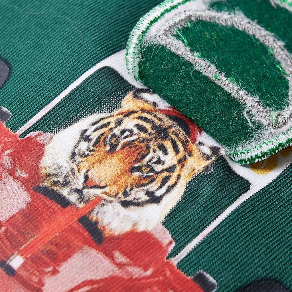 Tricou de copii cu mâneci lungi, verde, 128 GartenMobel Dekor