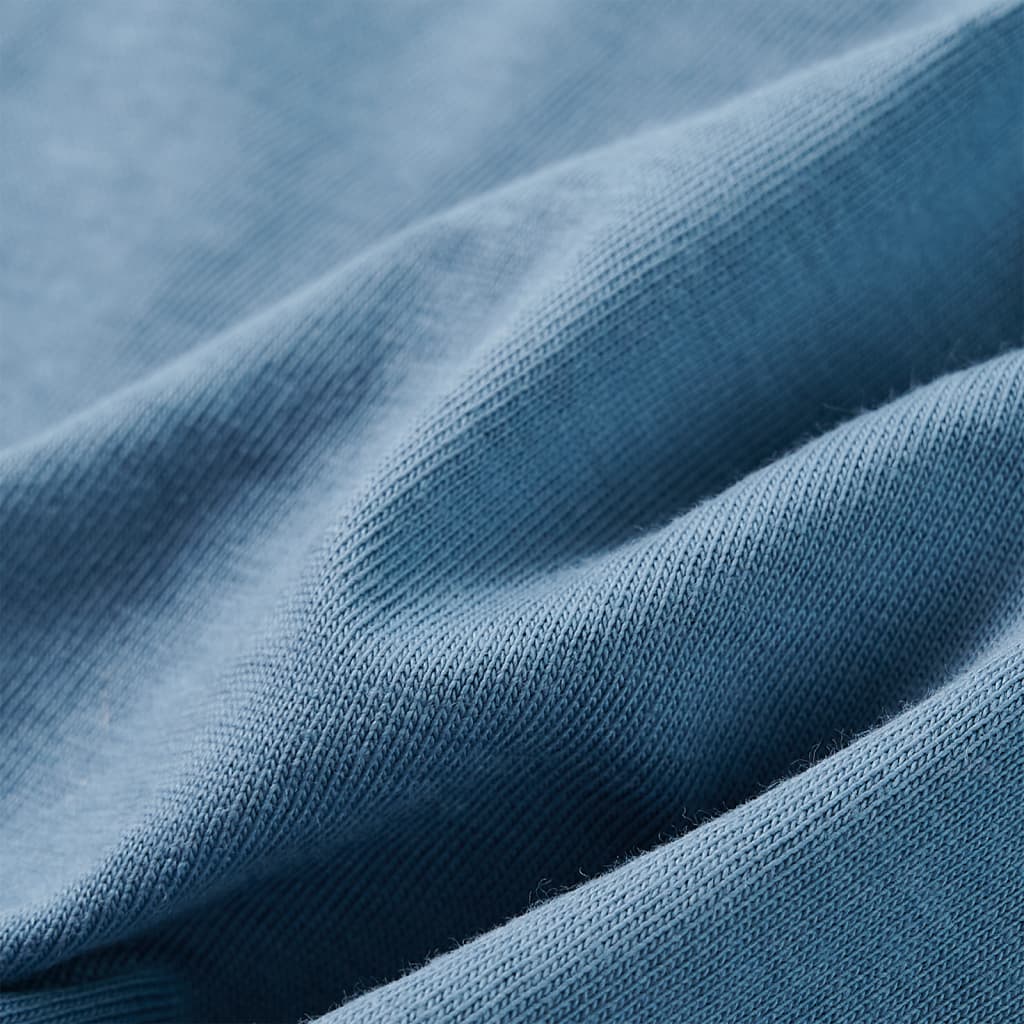 Tricou de copii cu mâneci lungi albastru mediu 116 GartenMobel Dekor