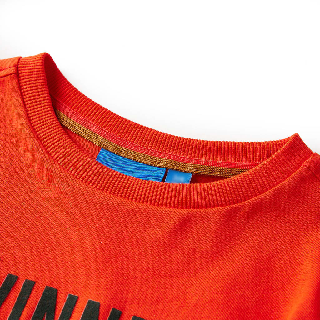 Tricou de copii cu mâneci lungi portocaliu aprins 116 GartenMobel Dekor
