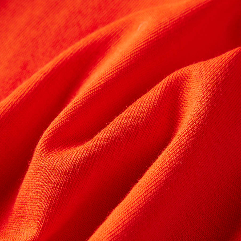 Tricou de copii cu mâneci lungi portocaliu aprins 128 GartenMobel Dekor