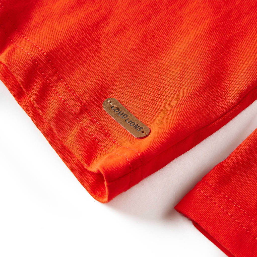 Tricou de copii cu mâneci lungi portocaliu aprins 92 GartenMobel Dekor