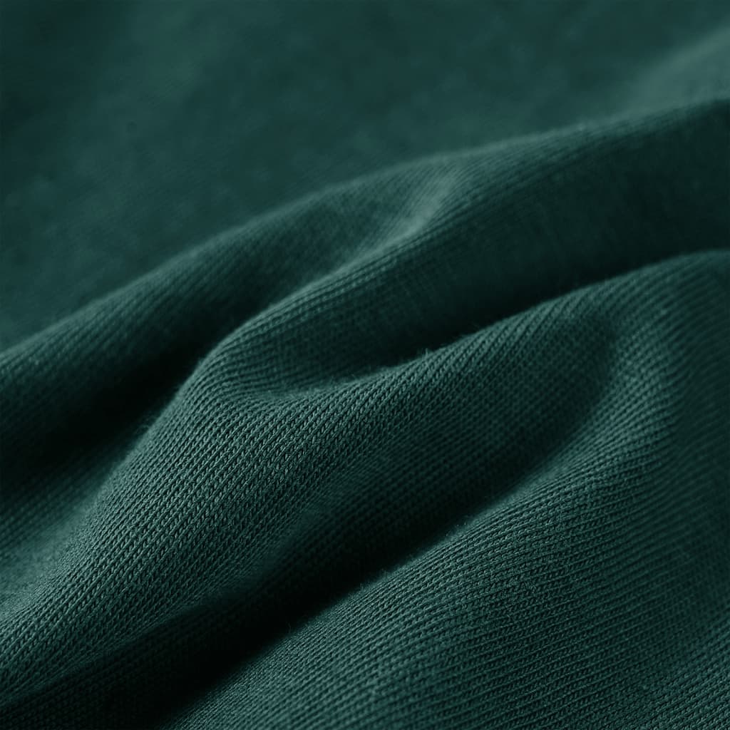 Tricou de copii cu mâneci lungi verde închis 104 GartenMobel Dekor