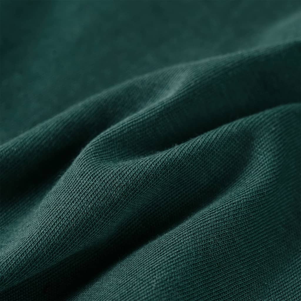 Tricou de copii cu mâneci lungi verde închis 116 GartenMobel Dekor