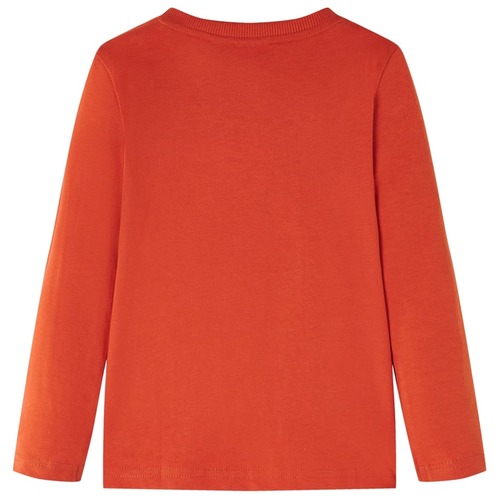 Tricou de copii mâneci lungi, portocaliu, 116 GartenMobel Dekor