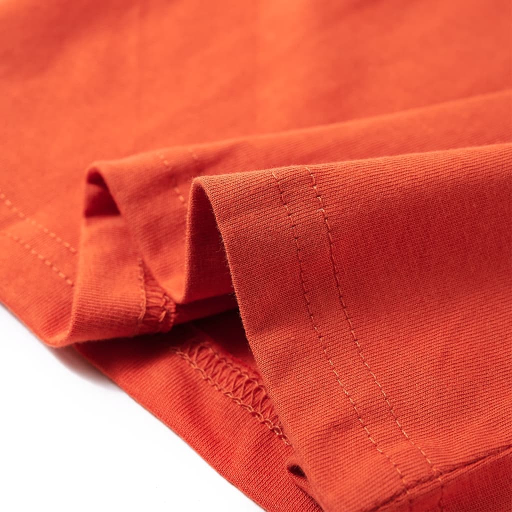 Tricou de copii mâneci lungi, portocaliu, 128 GartenMobel Dekor