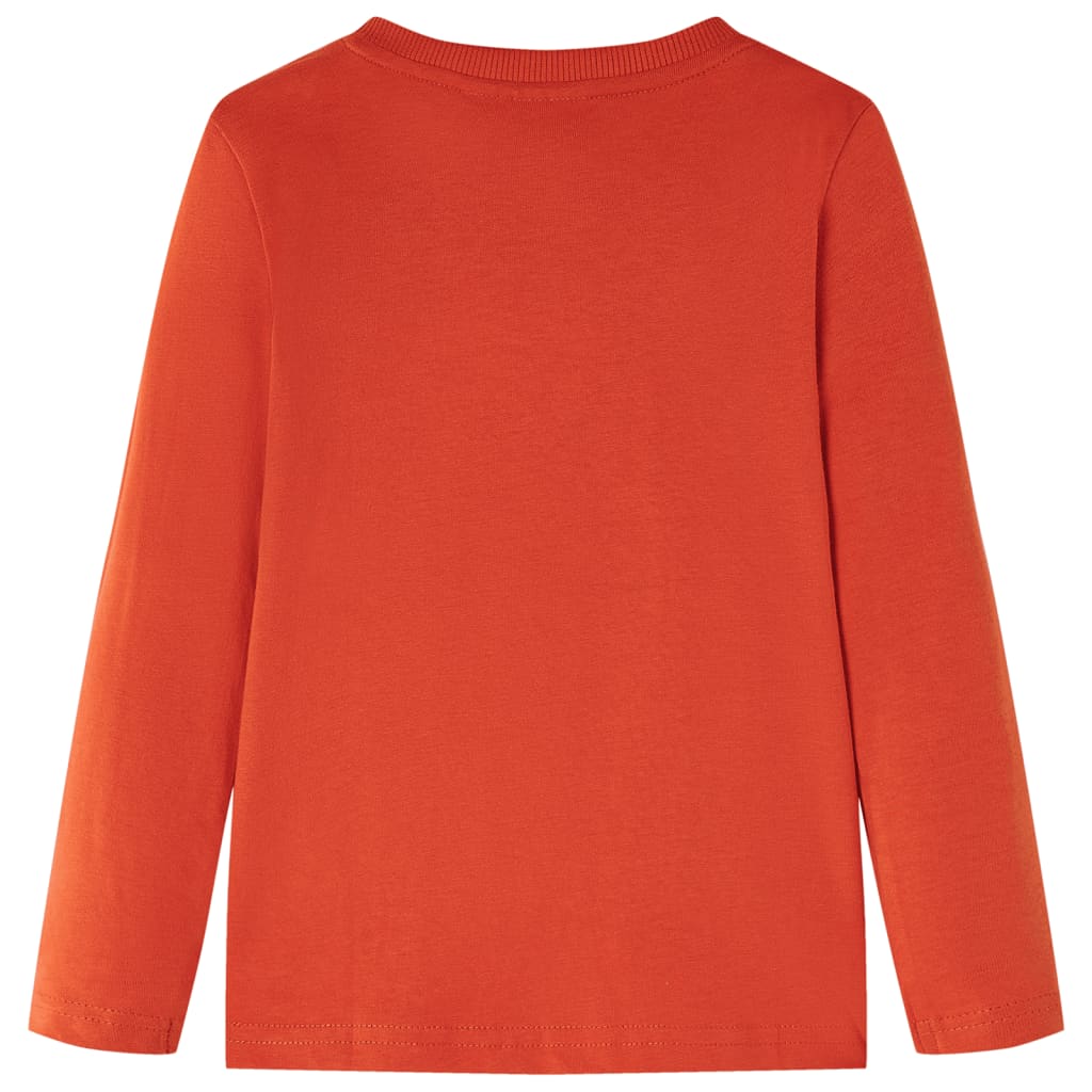 Tricou de copii mâneci lungi, portocaliu, 128 GartenMobel Dekor