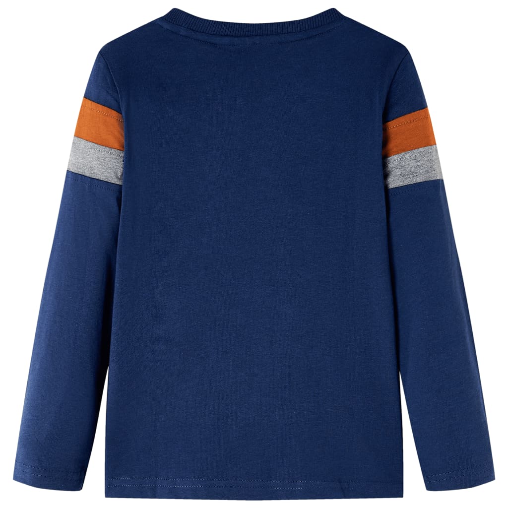 Tricou pentru copii cu mâneci lungi, bleumarin, 116 GartenMobel Dekor