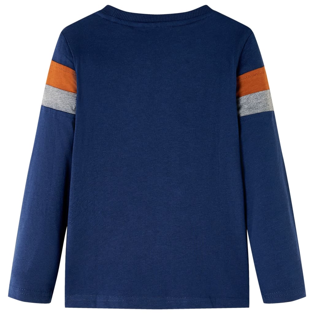 Tricou pentru copii cu mâneci lungi, bleumarin, 92 GartenMobel Dekor