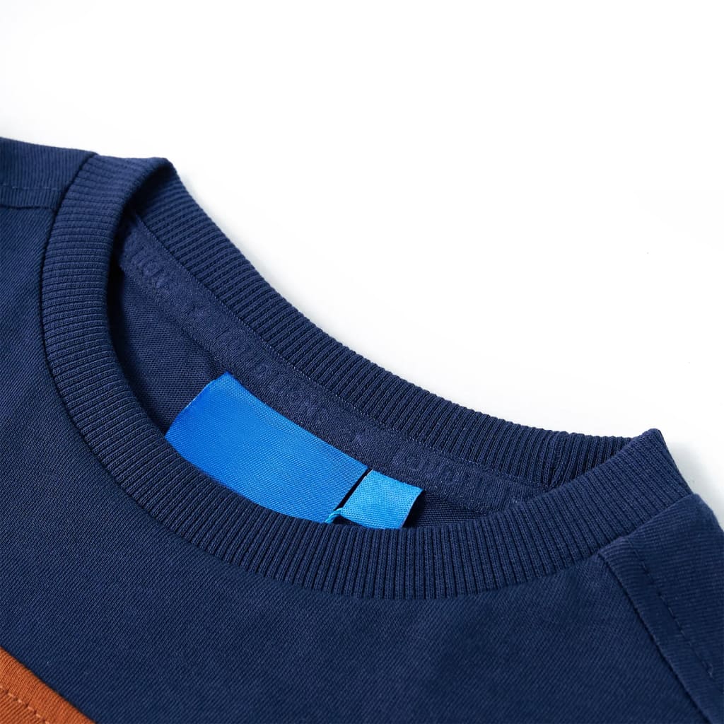 Tricou pentru copii cu mâneci lungi, bleumarin, 92 GartenMobel Dekor