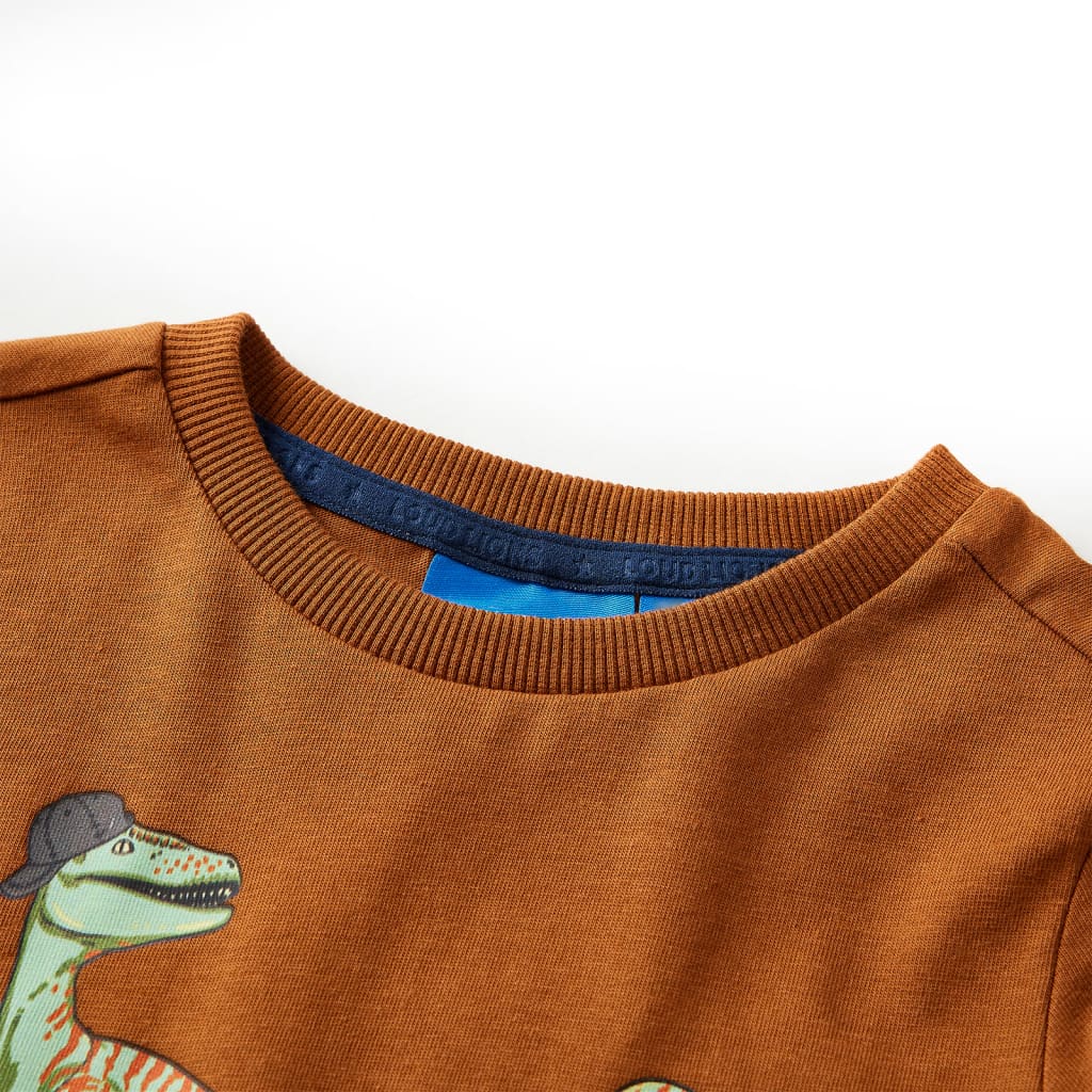 Tricou pentru copii cu mâneci lungi, coniac, 104 GartenMobel Dekor