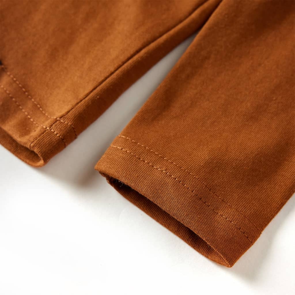 Tricou pentru copii cu mâneci lungi, coniac, 104 GartenMobel Dekor